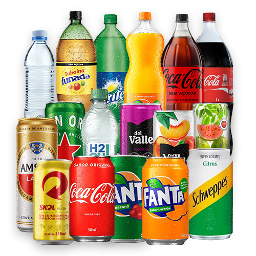 bebidas latas e garrafas